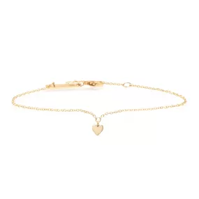 14k Itty Bitty Heart Charm Bracelet