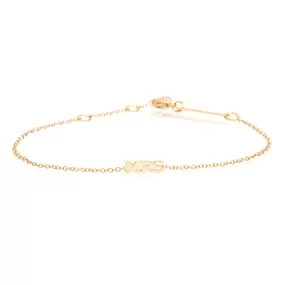 14k itty bitty MRS bracelet