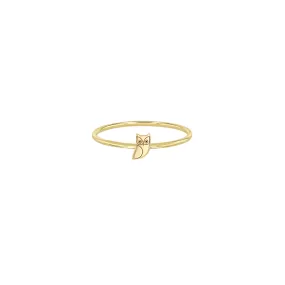 14k Itty Bitty Owl Ring