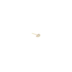 14k itty bitty pave diamond tear stud