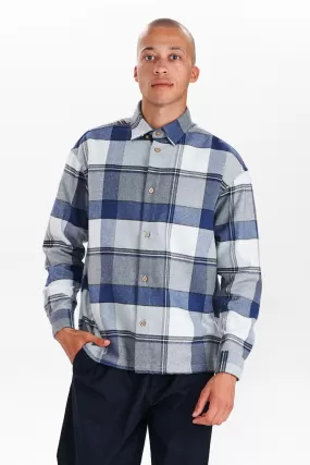 AKKARSTEN CHECKED SHIRT - Cornet Blue