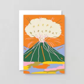 Birthday Volcano Card