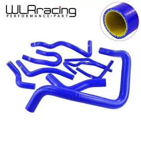 Blue & Yellow 9Pcs Silicone Radiator Coolant Hose Kit For Honda CIVIC SOHC D15 D16 EG EK 92-00 With PQY logo