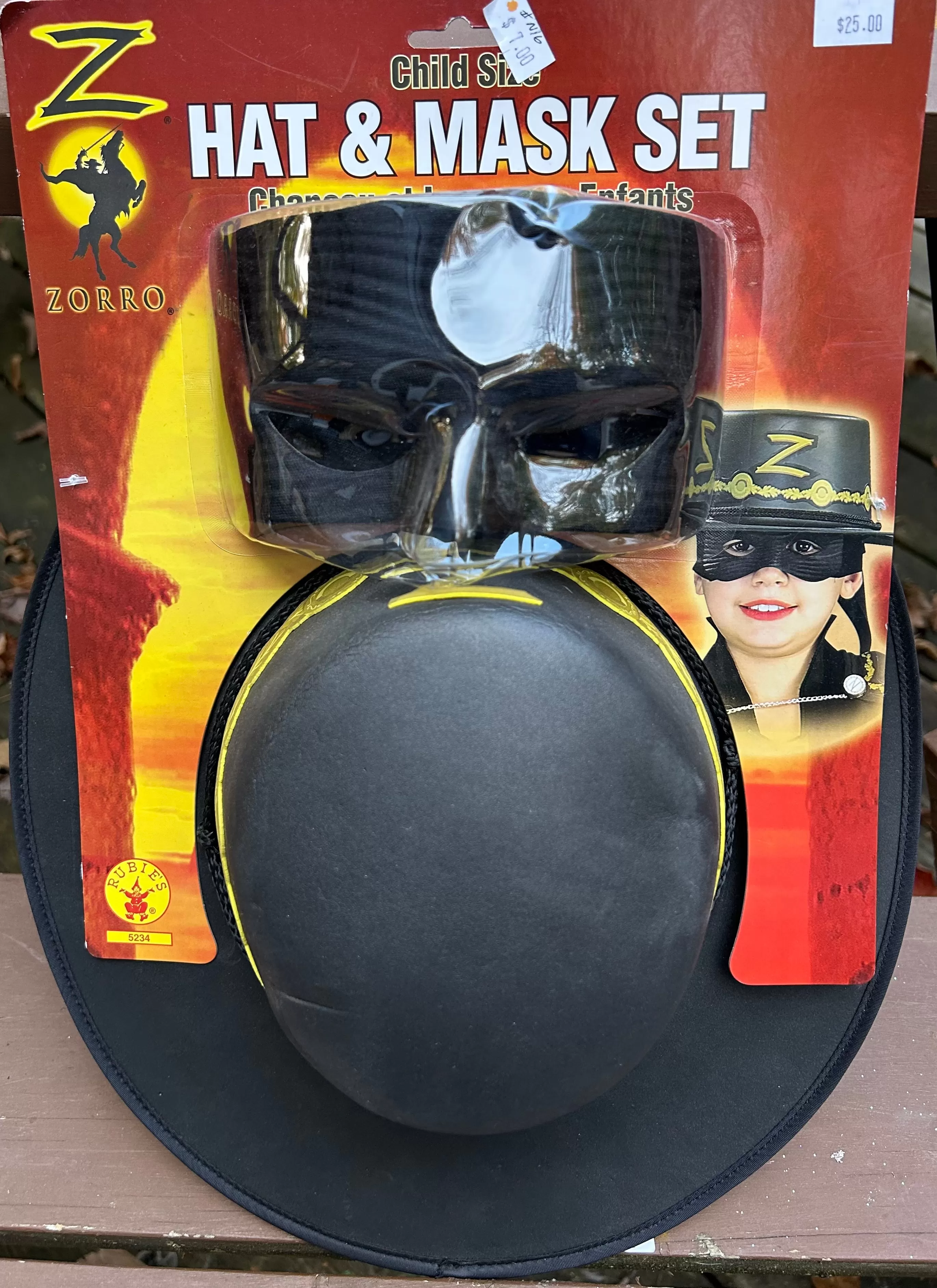 Child Zorro Hat and Mask Set 5234