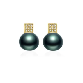 Elegant Tahitian Saltwater Pearl Earrings WE00401