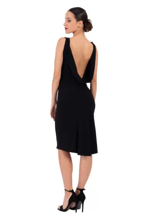 Elegant Tango Dress With Draped Back