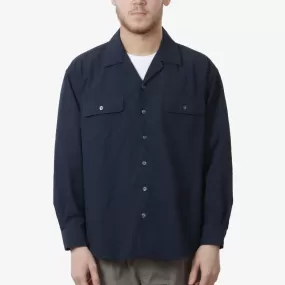 FrizmWORKS Open Collar Solid Seersucker Shirt