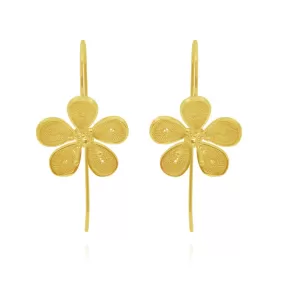 GERBERAS SOLID GOLD 18K MEDIUM EARRINGS