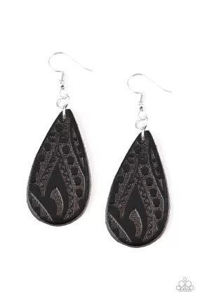 Get In The Groove Black-Earrings