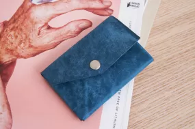 Minimalist seamless wallet/ Ocean blue