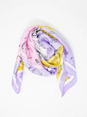 Pastel Bandana Silk Scarf