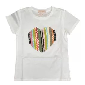 Please short sleeve t-shirt for girls 3102 white