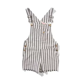 Project Denim Overalls Grey Stripe