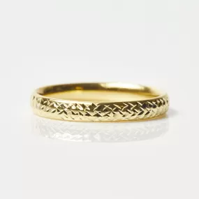 Slim Diamond Cut Band Ring