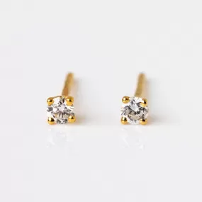 Solid Gold Diamond Studs