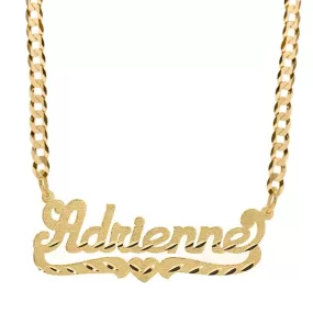 Solid Gold Name Pendant with Diamond Cut Tammy