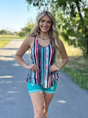 The South of Texas Striped Western Tank